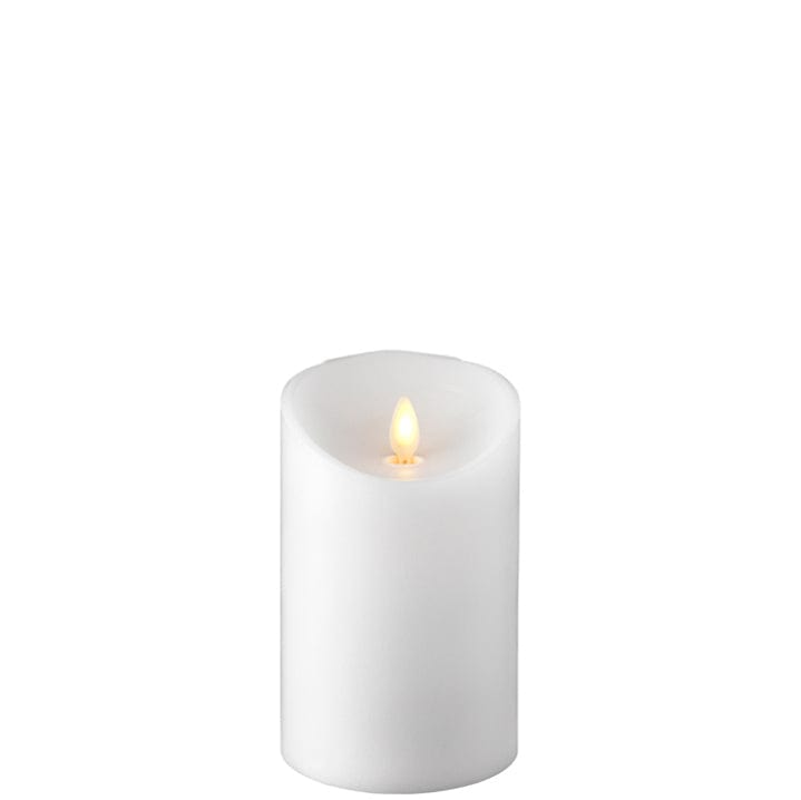 3.5" X 5" Push Flame White Pillar Candle