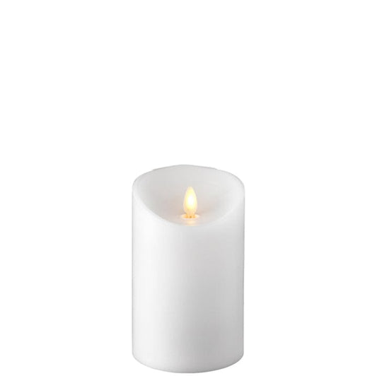 3.5" X 5" Push Flame White Pillar Candle