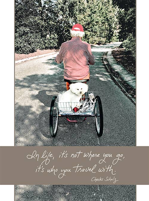 595b:  In Life, It's Not Where You Go, It's Who You Travel With.  - Charles Schulz