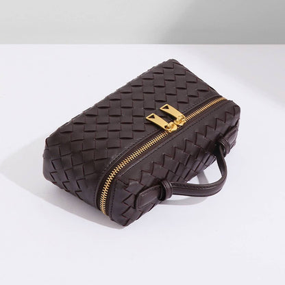 Handmade Woven Trendy Box Shoulder Bag_CWAB06123