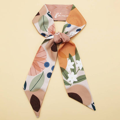 Floral Letter Print Scarf – Headband & Bag Strap_CWASC0061