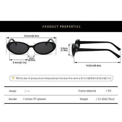 RETRO SMALL OVAL FRAME SUNGLASSES_CWASG0479: BROWN1 / (OS) 2