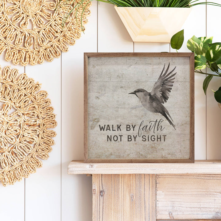 Walk By Faith Not By Sight Bird White