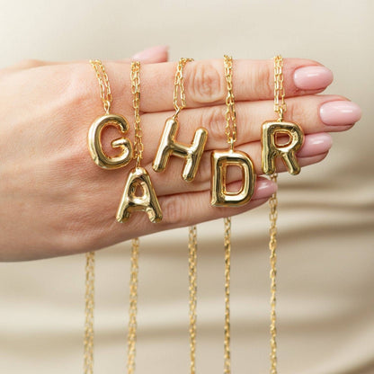 Large Balloon Initial Pendant