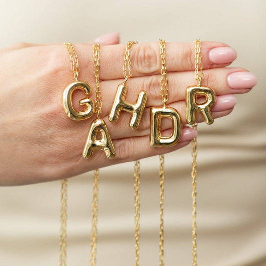 Large Balloon Initial Pendant