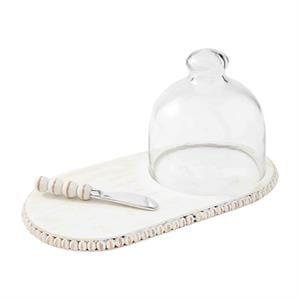 Cloche on Wood Board Set