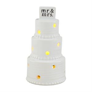 Wedding Cake Mr And Mrs Light Up Mudpie Sitter