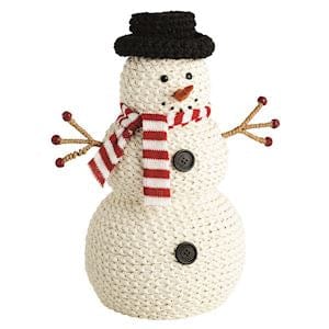 Small Crochet Snowman Sitter