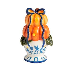 Pumpkin Topiary Light-Up Sitter