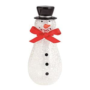 Large Glass Snowman Sitter