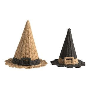 Woven Witch Hat Set - 2 Styles