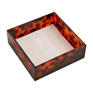 Tortoise Shell Napkin Caddy Set