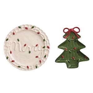 Merry & Tree Platter Set