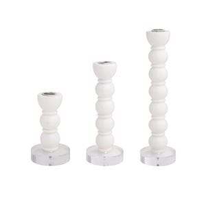 White Resin Taper Holder