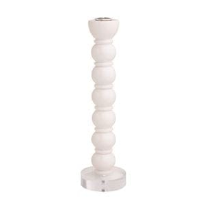White Resin Taper Holder