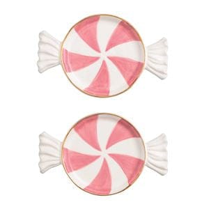 Pink Candy Tidbit Plate