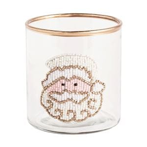 SANTA BEADED TEA LIGHT HOLDER