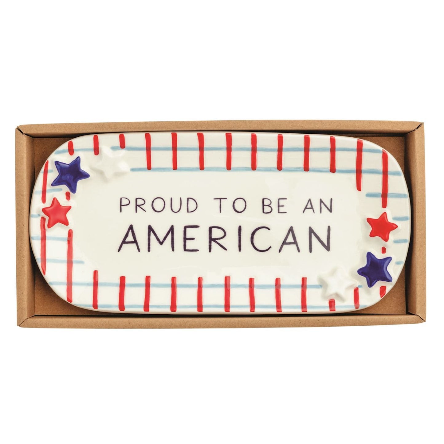 Plaid Americana Sentiment Tray