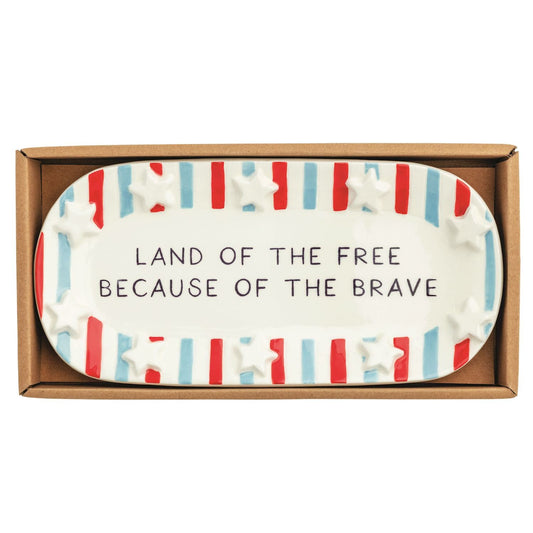 Stripes Americana Sentiment Tray