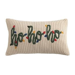 Ho Ho Ho Chunky Knit Pillow