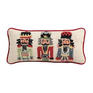 Lumbar Nutcracker Hooked Wool Pillow
