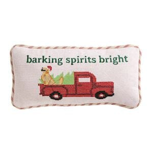 Barking Spirits Bright Needlepoint Pillow