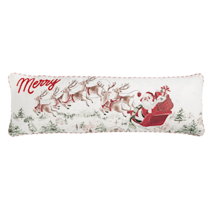 Santa Scene Long Pillow