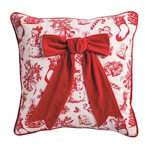 BOW EMBELISHED PILLOW