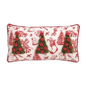 Tree Embellished Pillow