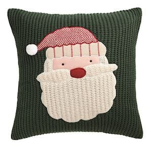 Santa Christmas Knit Pillow