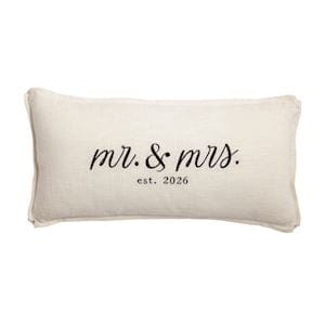 Mr. & Mrs. Est. 2026 Wedding Gift Pillows - Two Styles Available