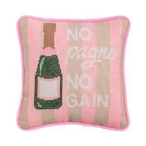 Champagne Mini Needlepoint Pillows