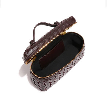 Handmade Woven Trendy Box Shoulder Bag_CWAB06123
