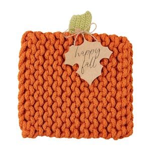 Pumkin Knit Trivet - 2 styles