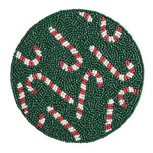 Candy Cane Beaded Trivet