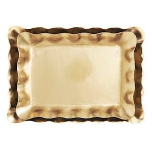 Brass Ruffle Nesting Tray (2 sizes)