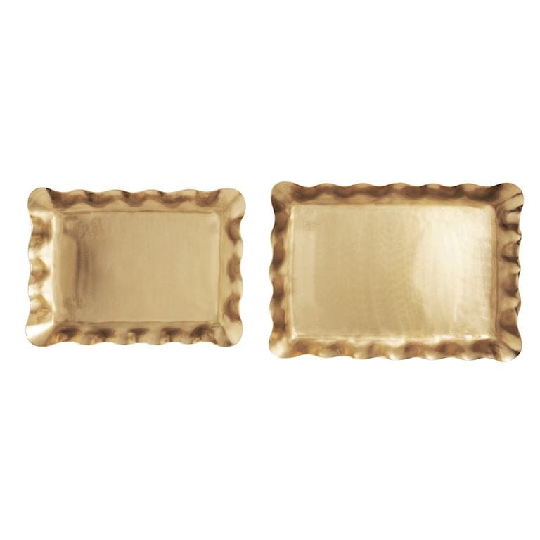Brass Ruffle Nesting Tray (2 sizes)