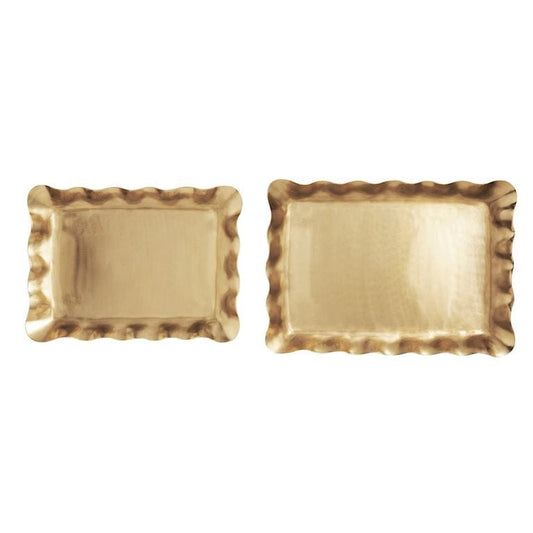 Brass Ruffle Nesting Tray (2 sizes)
