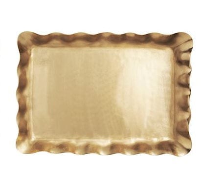 Brass Ruffle Nesting Tray (2 sizes)