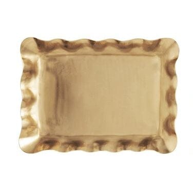 Brass Ruffle Nesting Tray (2 sizes)