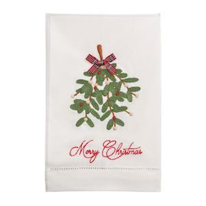 MISTLETOE XMAS EMB TOWEL