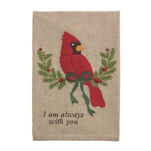 Cardinal Embroidered Towel