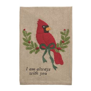 CARDINAL EMBROIDERED TOWEL