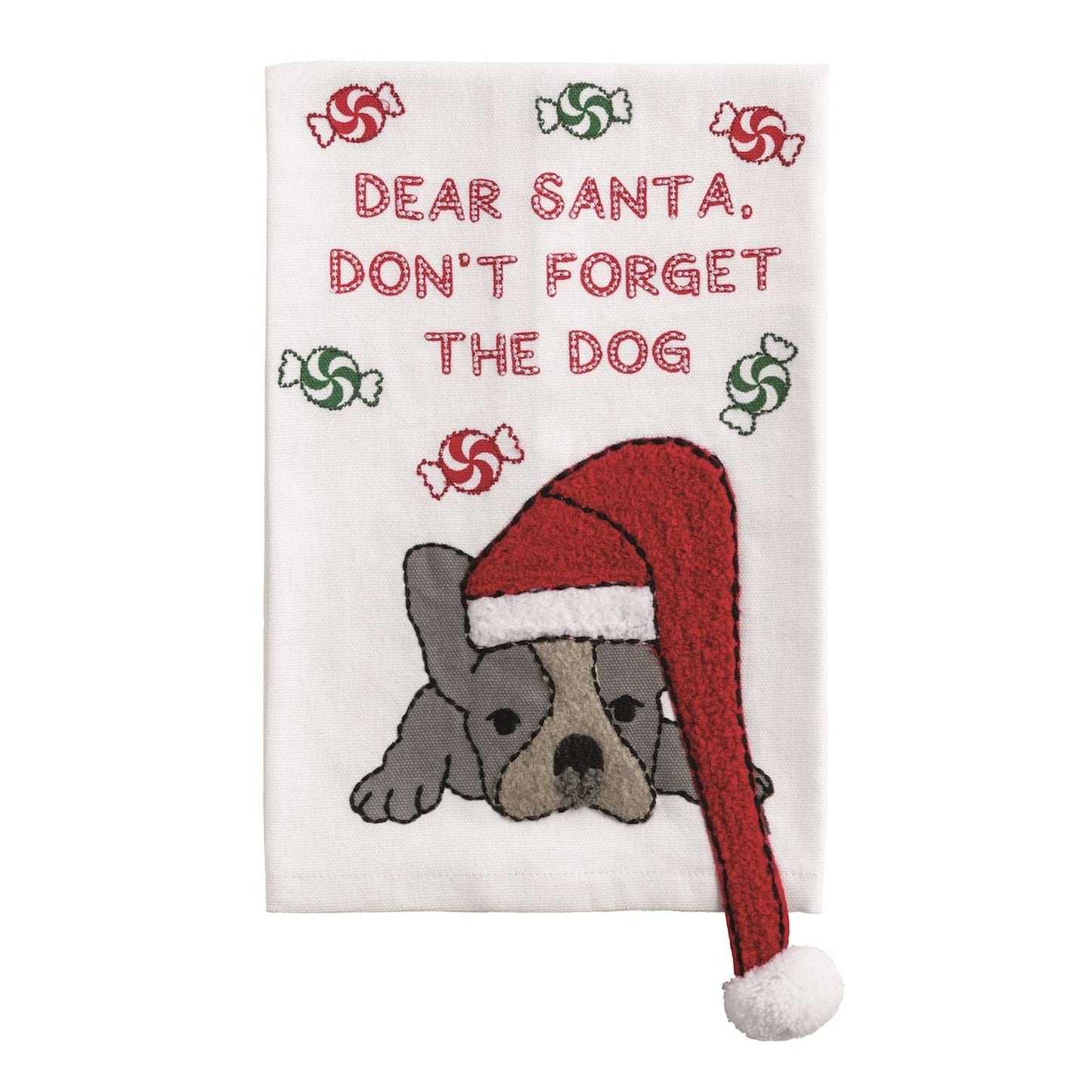 Santa Hat Dog Christmas Towel