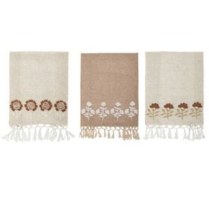 Floral Bloom Embroidered Towel (3 Options Available)
