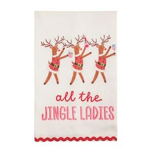 All The Jingle Ladies Glitter Towel