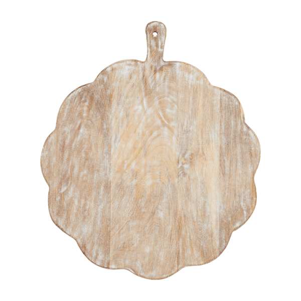 Large Scalloped Wood Serving Board