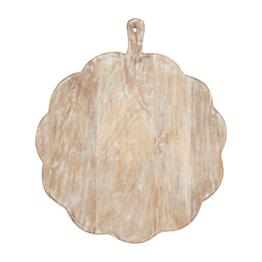 Large Scalloped Wood Serving Board