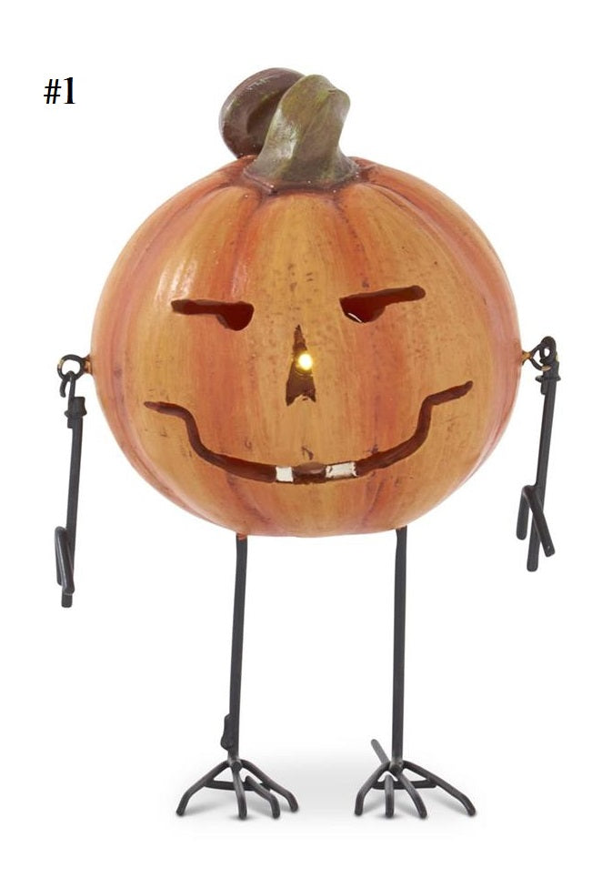 5 Inch LED Jack O Lantern Men w/Metal Legs
