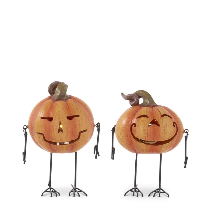 5 Inch LED Jack O Lantern Men w/Metal Legs